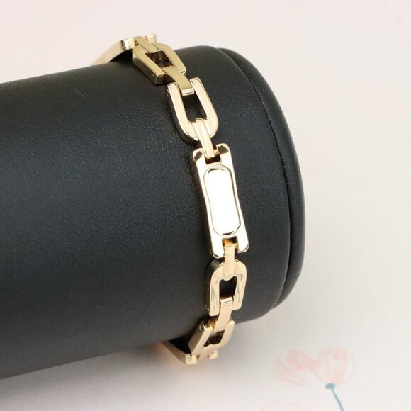 "Bold Link Design Rose Gold Bracelet, XPBL1002 - Picture 9 of 12